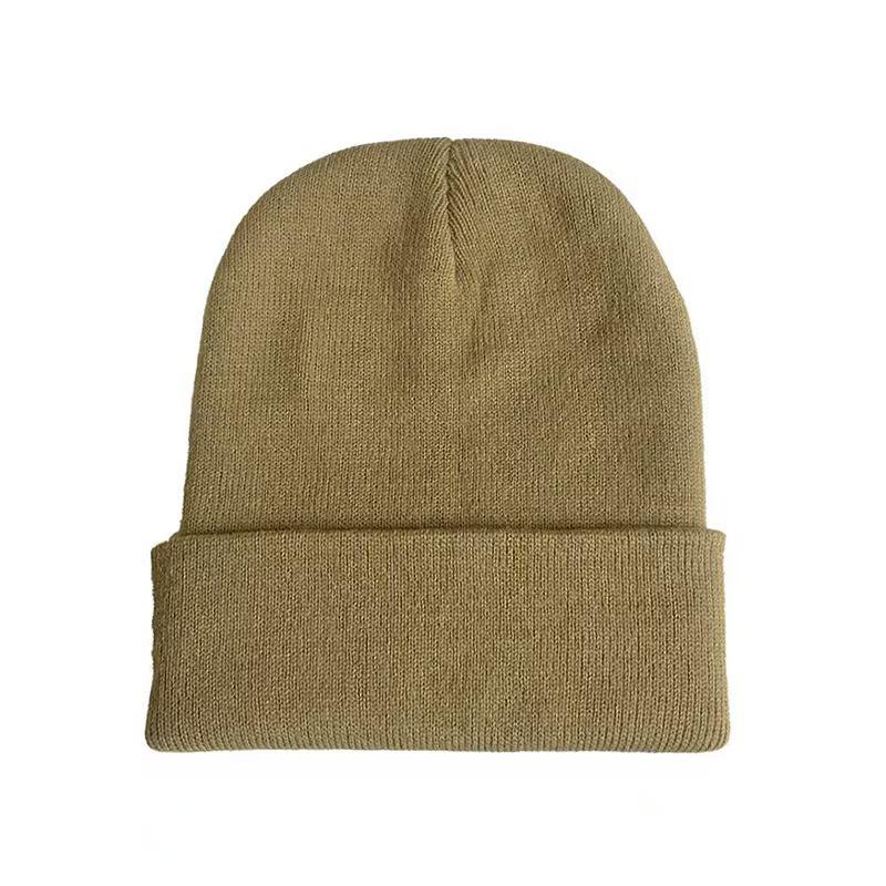 Fluorescent Knit Wool Hat: Versatile, Trendy, Solid Color for Men & Women, Perfect for Autumn & Winter. Warm Pull-On Candy Color Cold-Weather Hat.