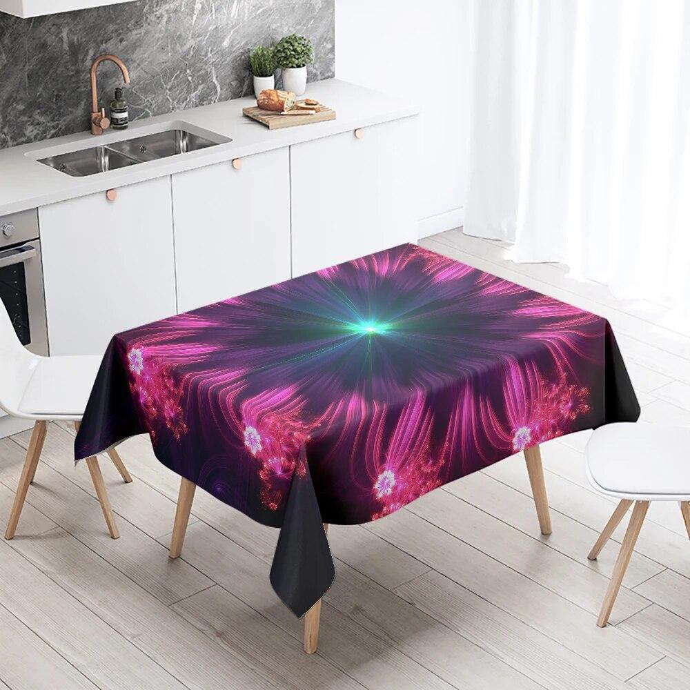 Waterproof Mandala Printed Tablecloth Wedding Party Restaurant Decoration Rectangle  Kitchen Table