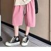 Girls Sports Two-Piece Summer Models Foreign Style Girls Big Girl Summer Short-Sleeved Suit Children's Casual T-Shirt Suit