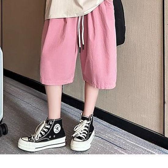Girls Sports Two-Piece Summer Models Foreign Style Girls Big Girl Summer Short-Sleeved Suit Children's Casual T-Shirt Suit