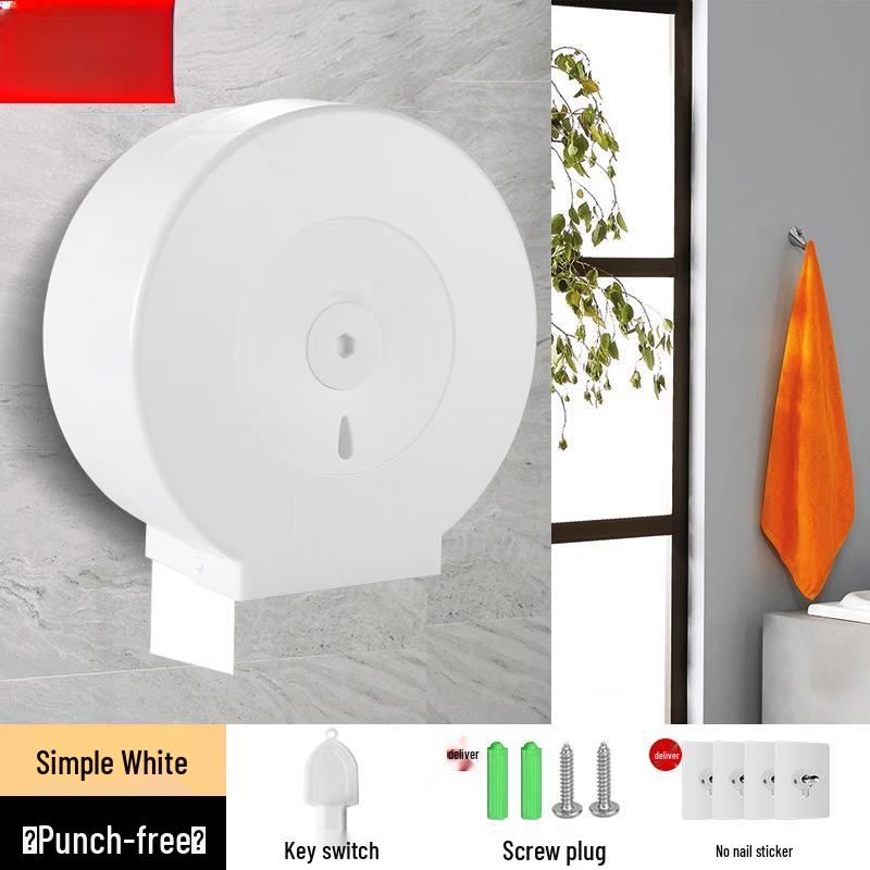 Handon Punch-Free Wall-Mounted Toilet Paper Holder