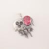Pink Tourmaline Gemstone 925 Sterling Silver Jewelry Pendant 1.49" Gift For Wife CP-28-16