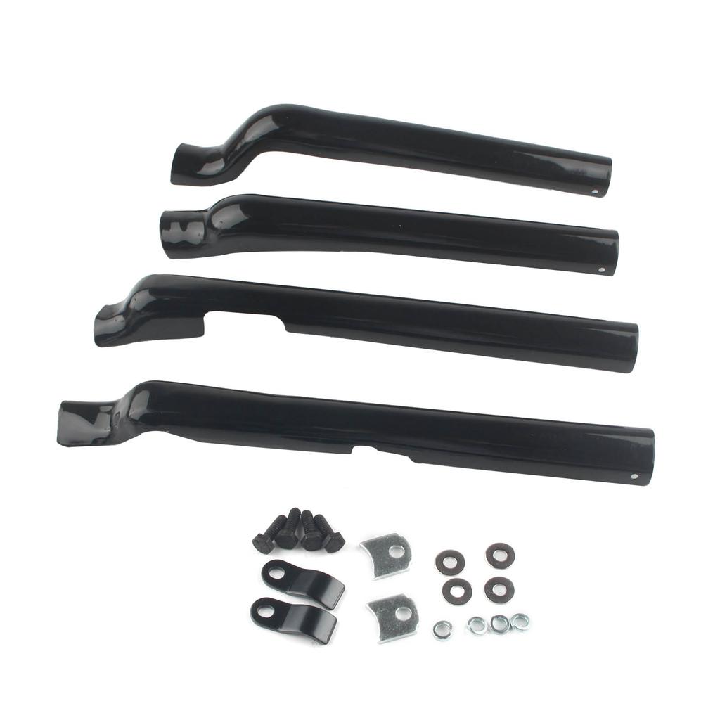 For Harley-Davidson Softail Heritage Classic EFI FLSTCI Custom EFI FXSTC Black Chrome Motorcycle Rear Swingarm Tube Covers