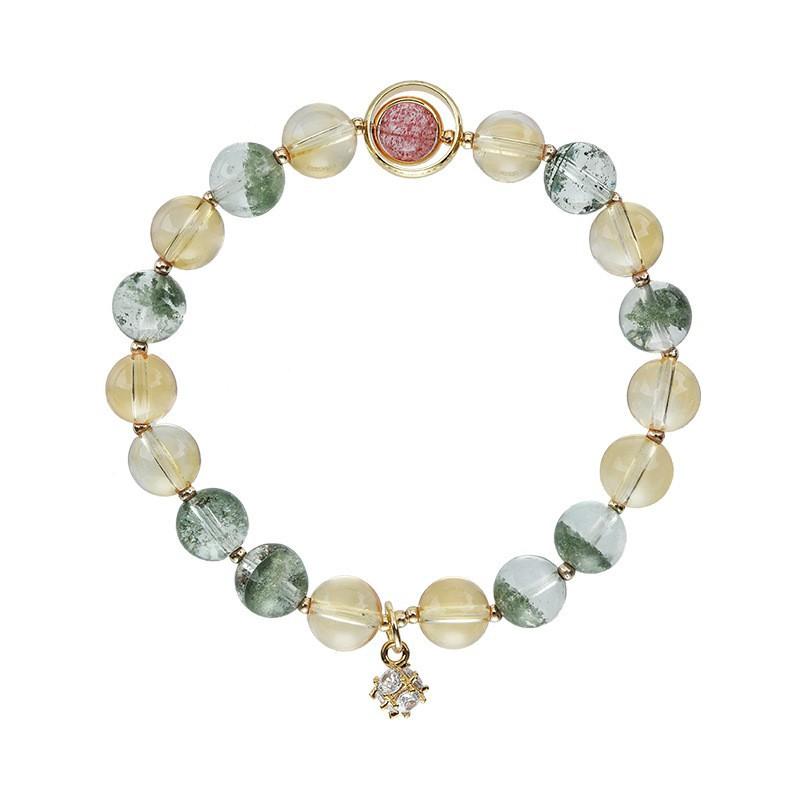 Natural Crystal Green Ghost Bracelet Women'S Gypsy Star Citrine Bracelet Diy Fashion Niche Jewelry