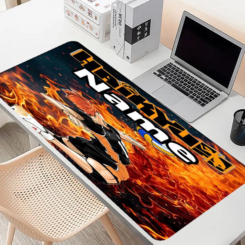 Custom Name Personalized Haikyu Pattern Mousepad, Laptop PC Desk Mat, Decorative Desk Mat for Home Keyboard Pad Gift