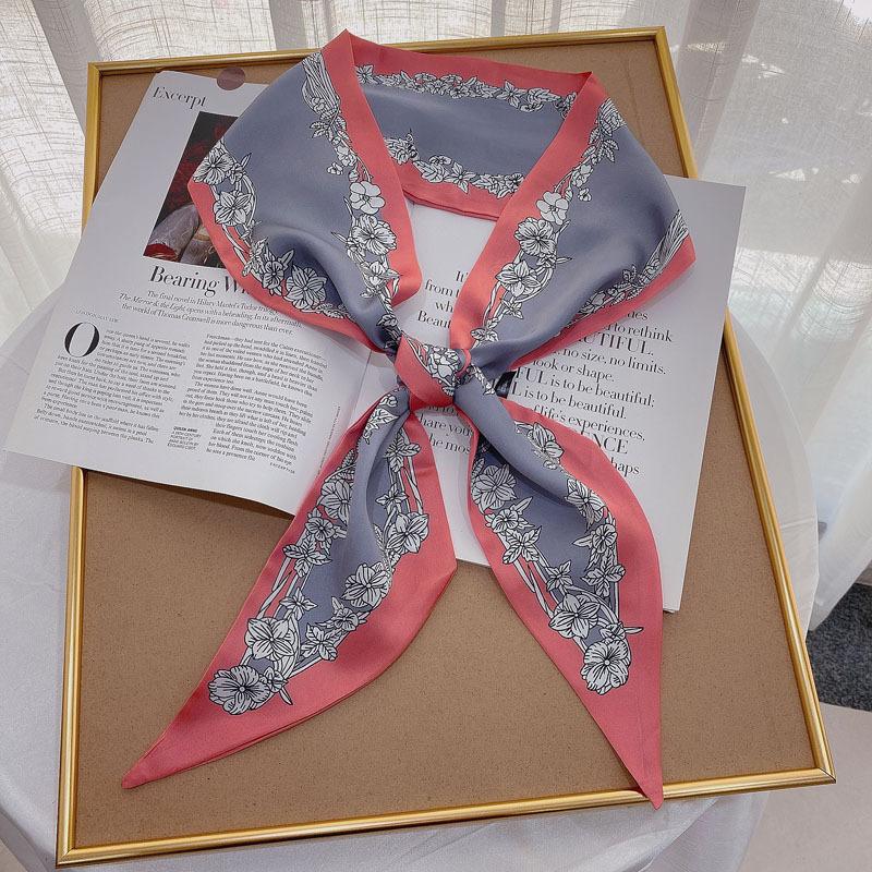 Luxury Long Silk Scarf Bag Tie Lady Neck Skinny Scarves Hairband Foulard Horse Print Brand Women Neckerchief Ribbon
