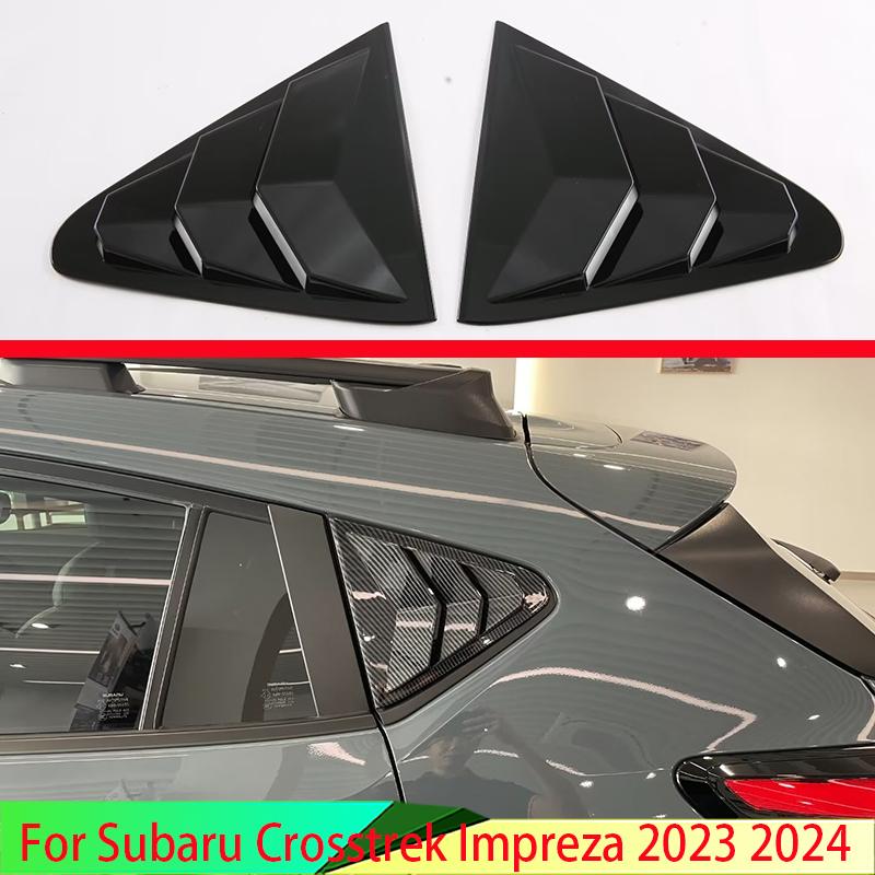 For Subaru Crosstrek Impreza  2024 Car Accessories ABS Side Door Rear View Window Spoiler Cover Trim ert Garnish Bezel