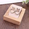 Bamboo Earring Stud Display Stand and Tray Ornament