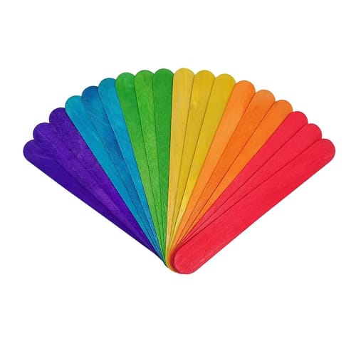 Wooden Popsicle Sticks, 150mm X 10mm, Pack of 100, for Crafting, DIY, and More. Perfect for Making Various Arts and Crafts.