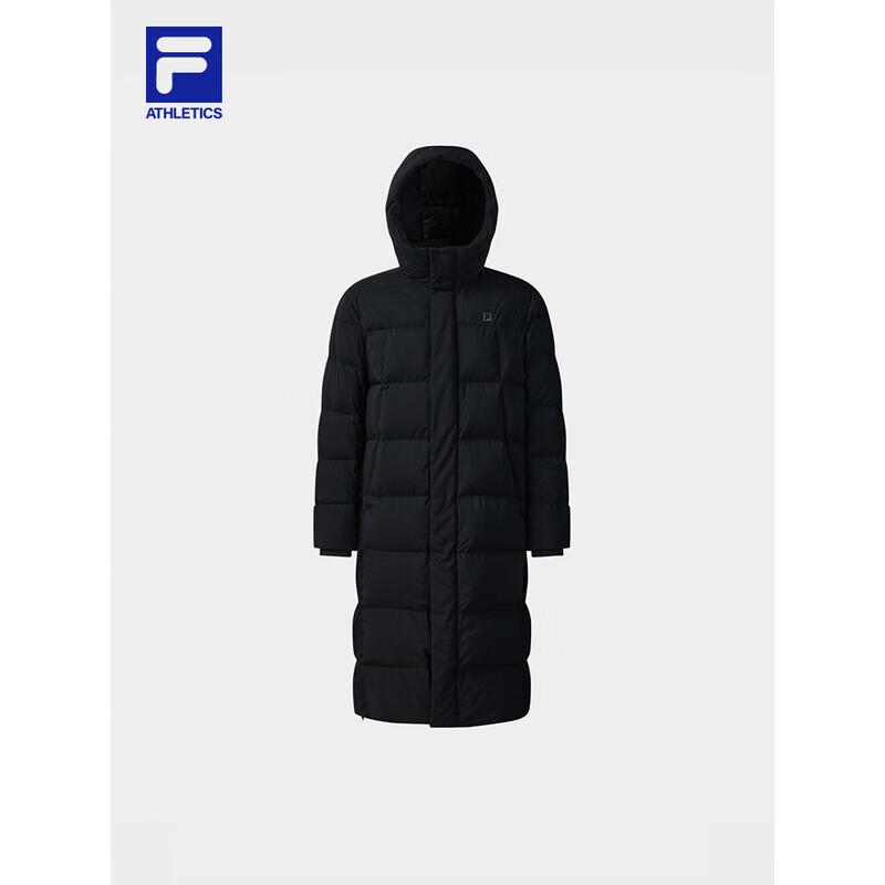 

FILA Couple s Loose Fit Long Hooded Down Jacket