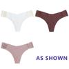 Sexy Ice Silk Panties Low-waist Traceless G-String Thong Lingerie Ladies Large-sized Breathable Lace Underpants