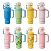 Leak-resistant Toddler Cup Whale Fountain Tumbler 710ml Stainless Steel Drinking with Fun Effect Leak-Proof Spill-Proof Straw for Kids Adults