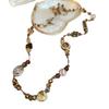 Butterfly Flower Ceramic Love Artificial Crystal Necklace High-end Autumn and Winter Sweater Chain Women's Retro Niche Jewelry