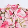 Kaslead New Arrival Women's Fashion Style Stylish Simple and Versatile Flower Print Shirt 5029055