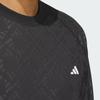 Adidas Ultimate 365 Tour Logo Print Comfortable Soft Breathable Crew Neck Sweatshirt Men Sweatshirt Black IW3986