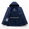 Winter Velvet Thickened Outdoor Waterproof and Windproof Tooling Jacket Thermal Hooded Cotton Jacket Jacket