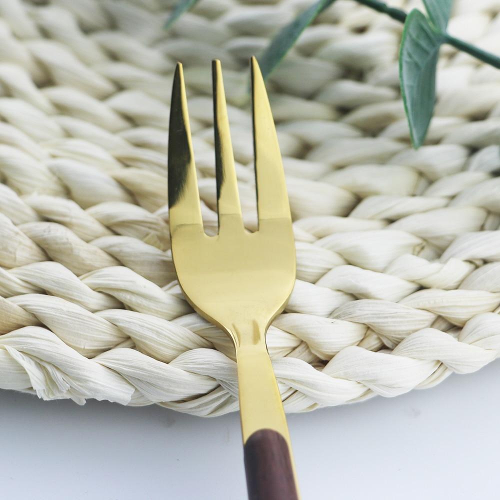 Gold Cutlery Set Stainless Steel Dinnerware Set Dinner Knife Fork Spoon Cake Fork Tableware Home Kitchen Flatware Silverware Set