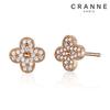 [CRANNE] 14K PLATED Clover Motif Post Earrings C24EB328