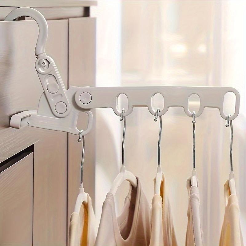 Space-Saving 5-Hole Foldable Hanger - Portable & Durable for Travel, Dorms, and Home Use, Drying Racks