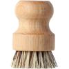 Sisal & Coconut Fiber Pot Brush with Short Wooden Handle for Eco-friendly Kitchen Cleaning