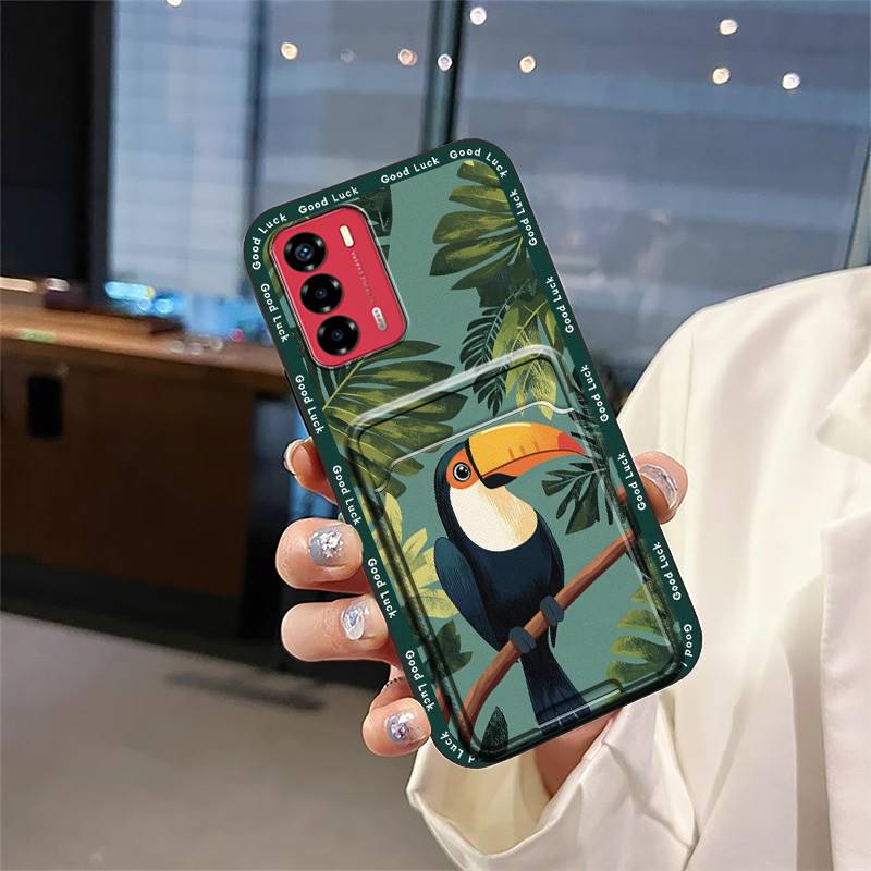 Graffiti Fashion Design Phone Case For ZTE Blade V40 Vita/A72 Anti-dust Waterproof Card Bag Full Wrap Dirt-resistant TPU