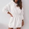 Hooded Long Sleeve Sweater Women's Dress Ladies Hooded Long Sleeve Pullover Dress