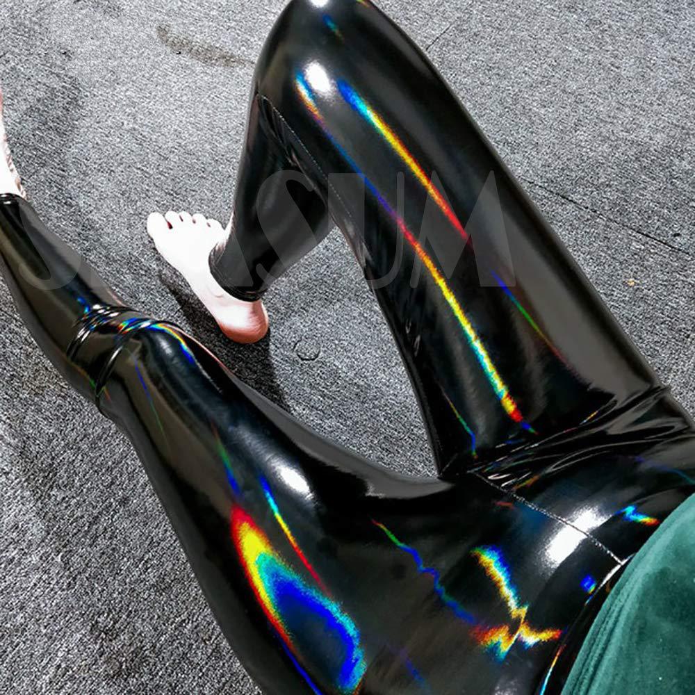 2025 Høyelastiske leggings i kunstskinn: Fargerik, Svart, Høy midje, Tettsittende, Pluss-størrelse, Sexy dameklær