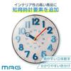 MAG Wall Clock Analog Radio Stylish Cute Interior Dome Glass Spherical Educational 24-Hour Display Size 30cm x Natural Cork Nighttime Second Hand Stop