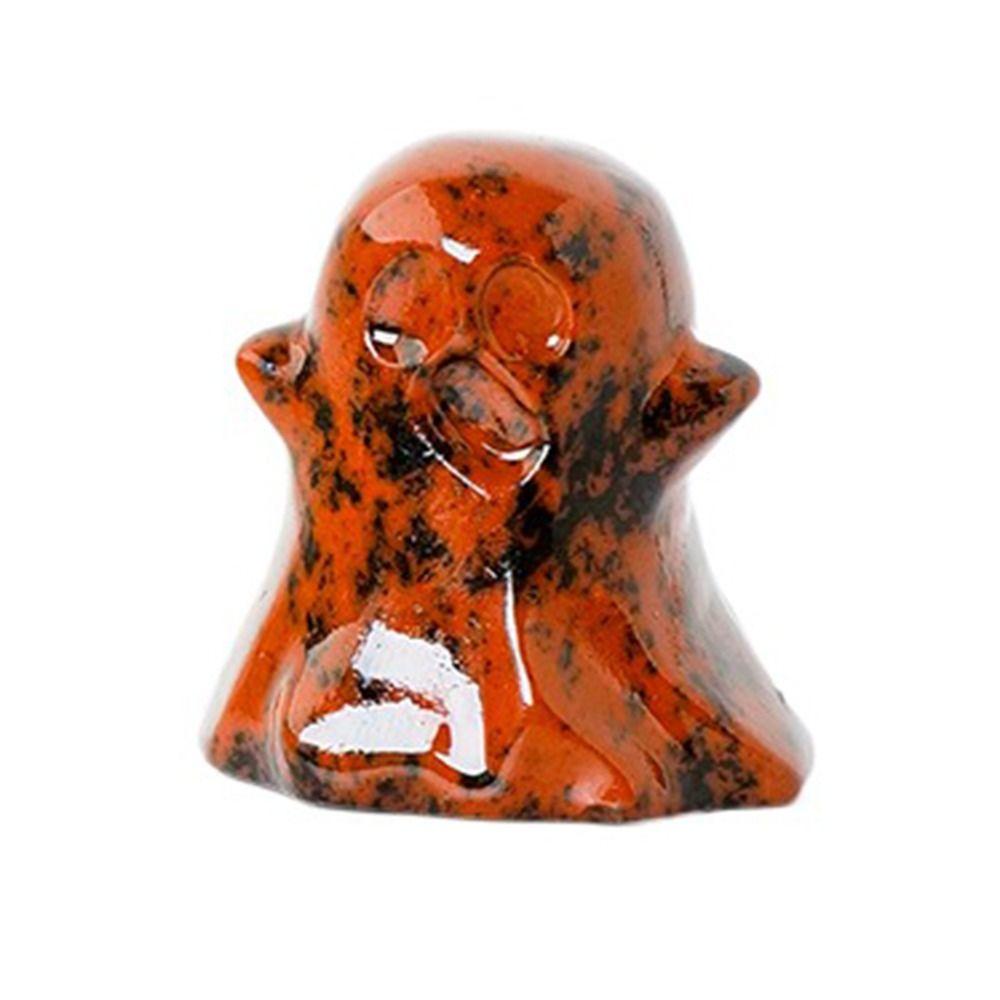 Creative Crystal Ghost Figurine Ghost Shaped Natural Crystal Ghost  Desk Decoration