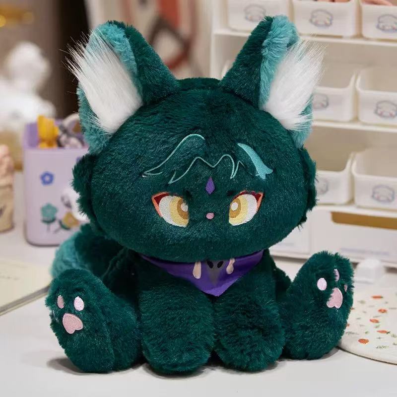 Kawaii Genshin Impact Cat Plush Animal MIHOYO Kaedehara Kazuha Doll Game Cartoon Balladeer Wanderer Toy Neuvillette Furina