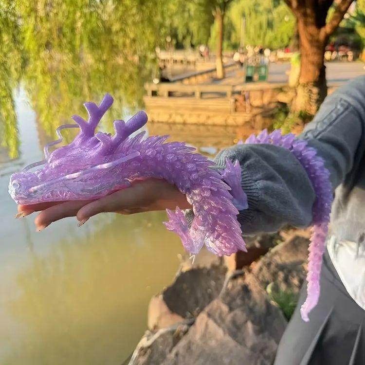New 90Cm 3D Printed Dragon Full Body Joints That Can Move Home Furnishing And Decoration Figurines Desktop Ornament Children Toy