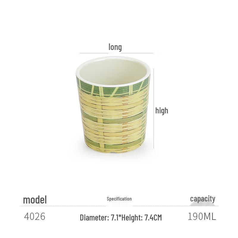 JINMEILI Melamine Imitation Bamboo Weave Serving Plate