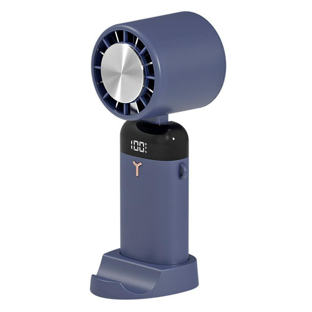 

S3213 Folding Digital Display Mini Fan Quiet Portable Neck-Mounted Cooling Fan Blue