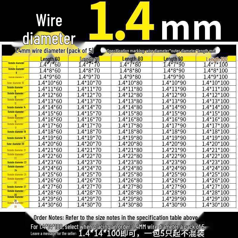Universal Y-Type Compression Spring, 0.2-2.0mm Wire Diameter