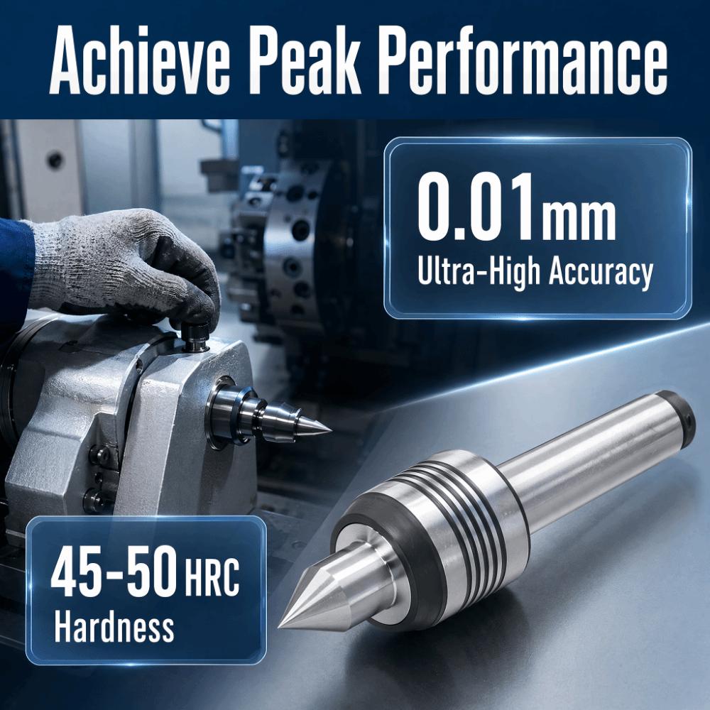 Hardened Steel Bearing Lathe Center MT2 Morse Taper Tailstock Center Live Center Metal Lathe