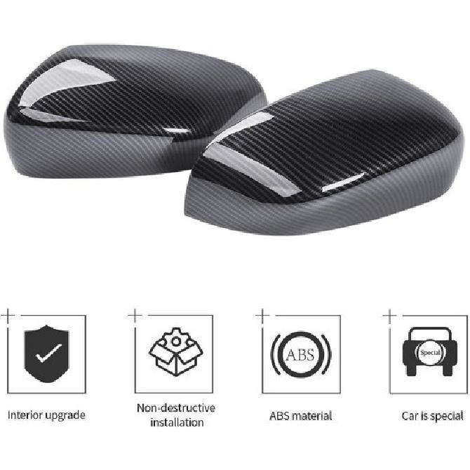 Side Mirrors Cover Rearview Mirrors Trim for 2014-2019 Jeep Cherokee & Compass