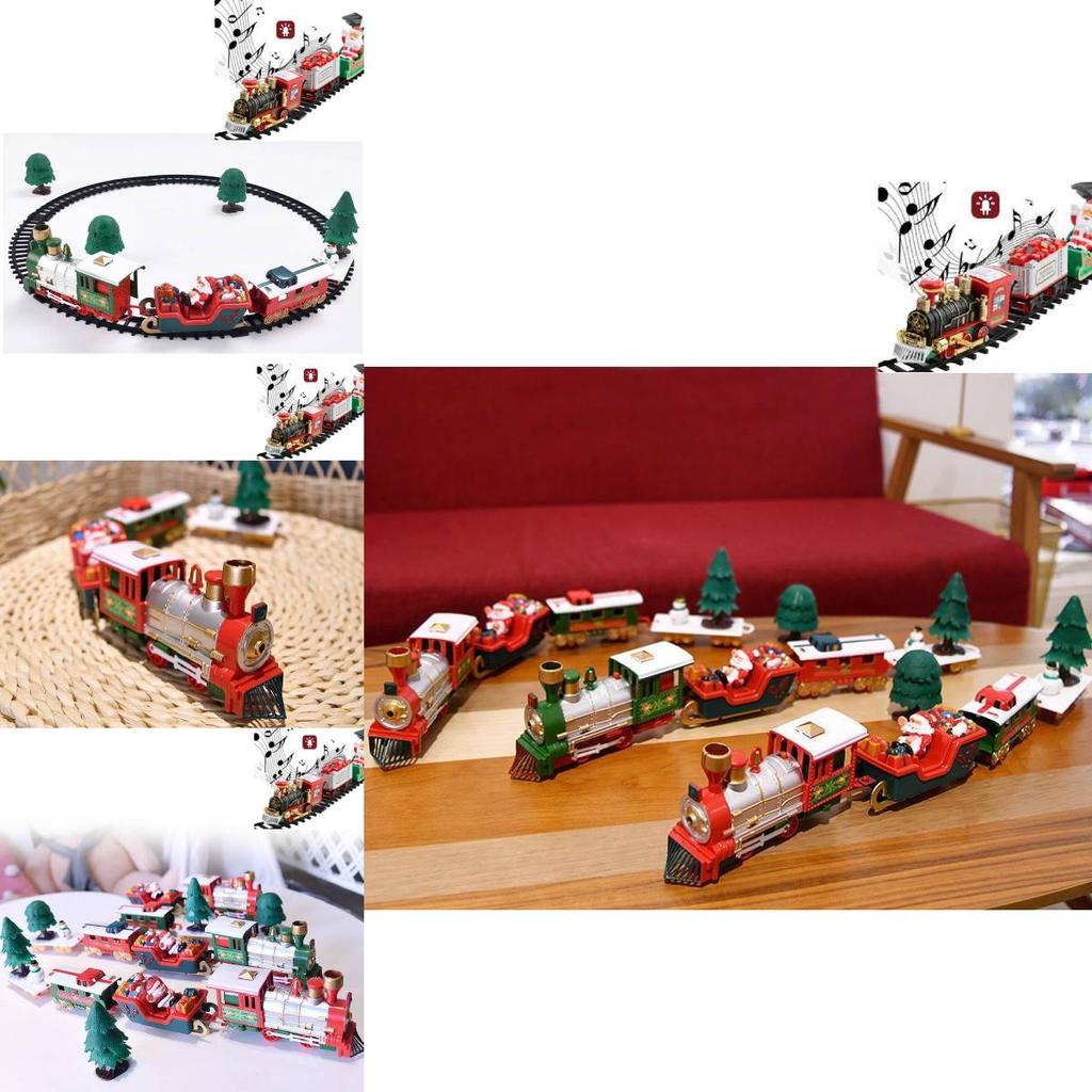 Colorful Electric Toy Train Set With Lights Music And Holiday Cheer For Kids