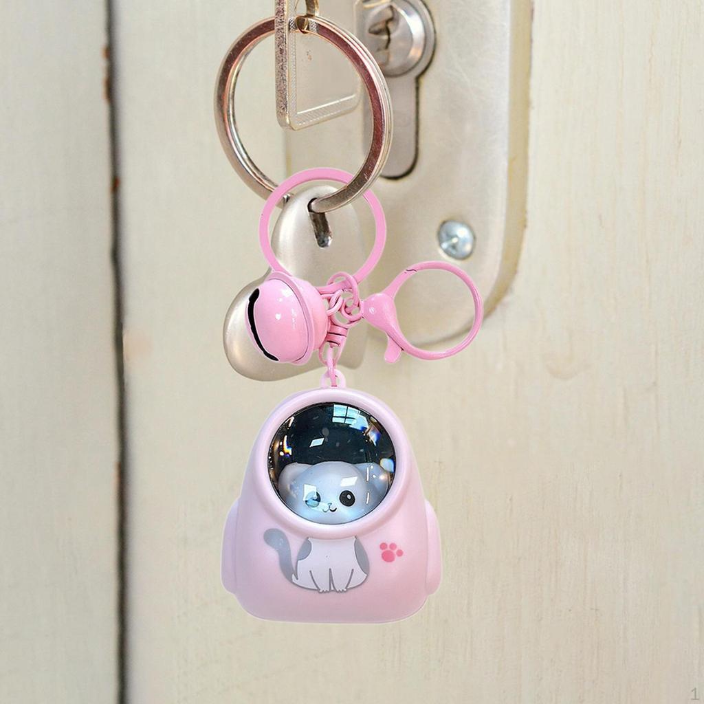Keychain Keyring Atmosphere Key Rings Astronaut Kitten Decor Cute Claw Machine Couple Gift