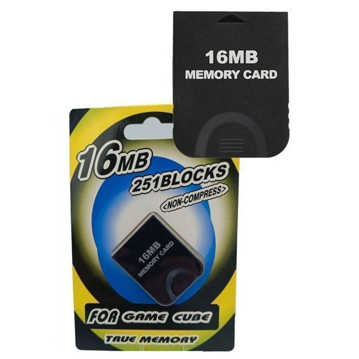 Infoboutik Carte Mémoire Générique 16Mb (251 Blocks) - Compatible GameCube/Wii - Sauvegarde De Données Zwart