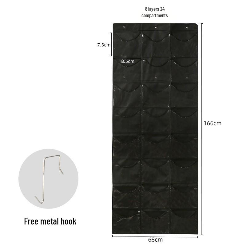 Wall-Mounted Fabric Hanging Organizer with Pockets - Essential Over-the-Door Storage for Dorms and Homes