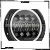 In-Stock 7-Inch 80W Super Bright LED Headlight with White & Yellow DRL for Jeep/Harley - High/Low Beam