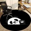 1pc Panda Paw Office Round Area Rug, Indoor Mat Suitable For Office, Under Office Chairs Bedroom Living Room Home Decor, Room Deco