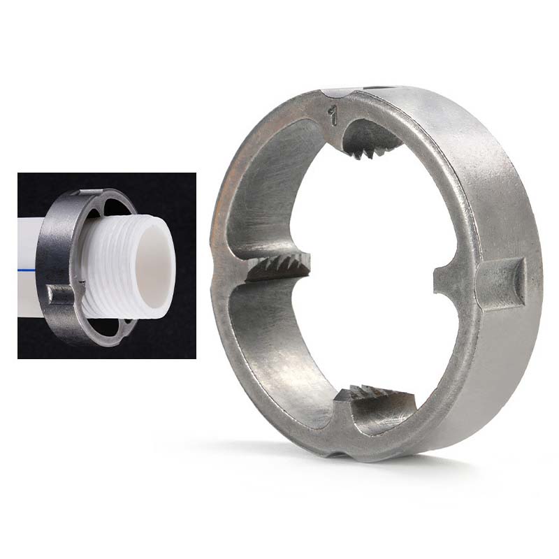 Electric Drill Compatible PVC Pipe Threader Kit, Thread Maker Tool for Electric Drill, Pipe Threader with 3 Dies 1/2", 3/4", 1" (Internal + External)