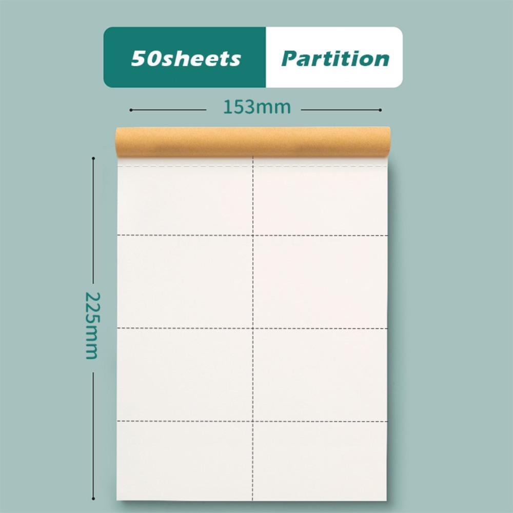 High Quality Blank/Partition Design Draft Book Students Use Tearable Notepad Scratch Paper Gift