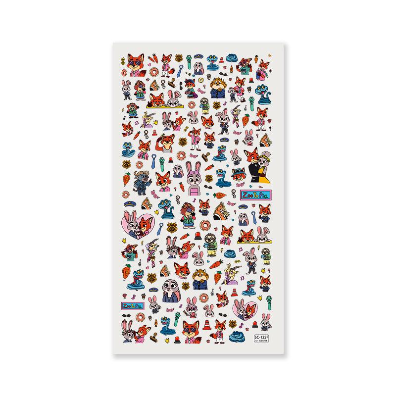 Zootopia Cartoon Embossed Sticker for DIY Phone Decoration