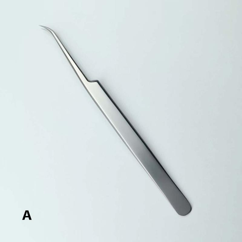 

Stainless Steel Eyebrow False Eyelashes Tweezers Lashes Extension Nail Makeup Tool High Quality Fine Tip Profession Tweezer A