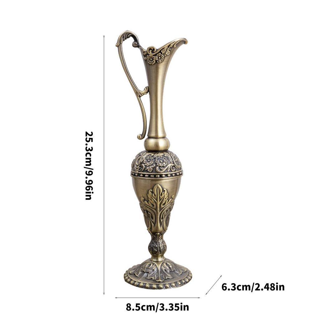 Minimalists Metal Vases European Vintage Embossed Flower Container For Florals Arrangements Centerpieces Decoration