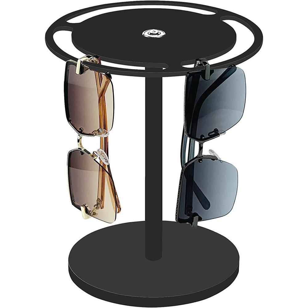 360-Degree Rotating Acrylic Glasses Display Stand For Women Men Clear Eyewear Holder Rack Desktop Organizer Sunglasses Holder