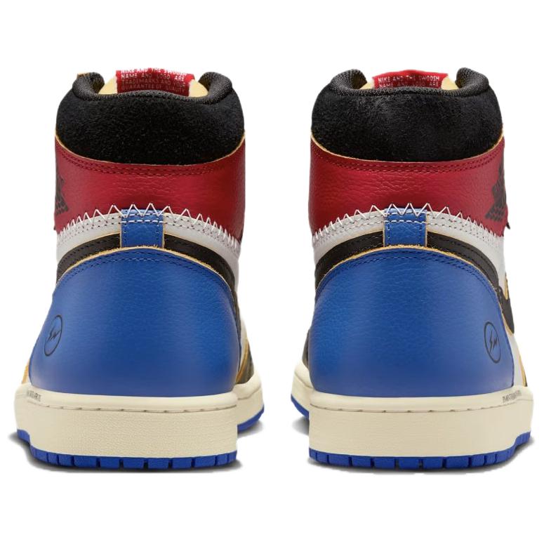 Jordan X Union X Fragment Design Air Jordan 1 High-Top Vintage Basketballschuhe Unisex Schwarz Weiß Blau IO7847-002