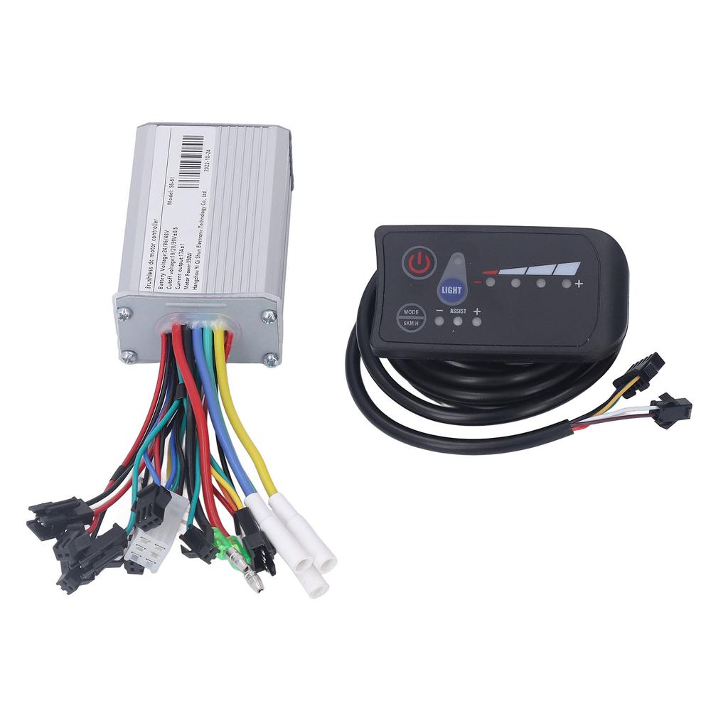 350W Brushless Motor Controller with LED Display Panel for Electric Bicycle Electric Scooter 24V